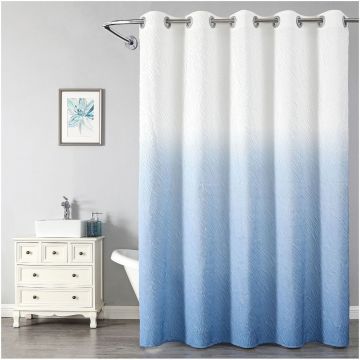 Штора для ванной комнаты Savol (Савол) 180х200 см белый,голубой SK-FH1820B