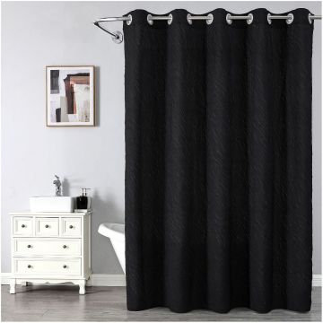 Штора для ванной комнаты Savol (Савол) 180х200 см черный SK-FH1820E