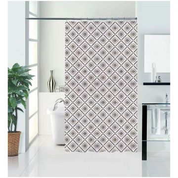 Штора для ванной комнаты Savol (Савол) 180х200 см серый S-ZJB1820E