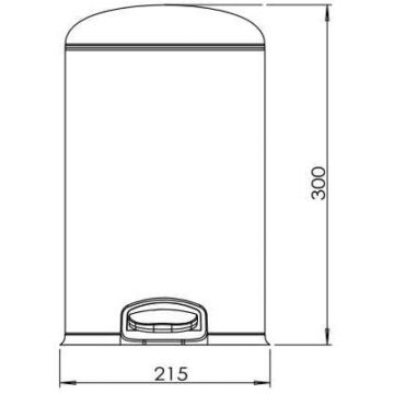 Ведро Savol с микролифтом 5 л графит S-885-5Q