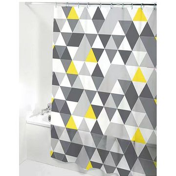 Штора для ванной комнаты Savol (Савол) 180х180 см белый,серый,желтый S-TH8P02