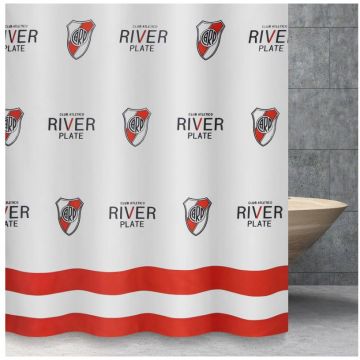 Штора для ванной комнаты Savol (Савол) белый, красный, серый S-XK2018B