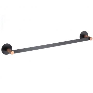 Держатель для полотенец прямой 60см Savol (Савол) S-002124HD, черный/розовое золото