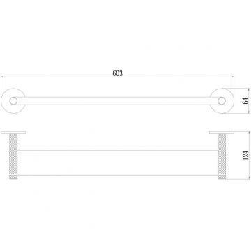 Держатель для полотенец прямой Savol S-002148Q, графит