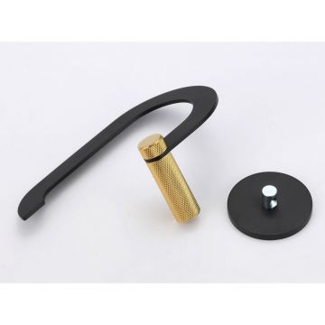 Держатель для туалетной бумаги Savol S-002152HB, черный/золото