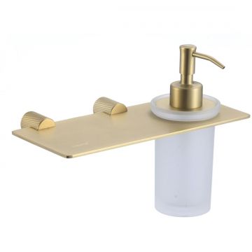 Дозатор для жидкого мыла с настенным держателем Savol (Савол) S-002131C, матовое золото