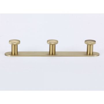 Планка с крючками (3 крючка) Savol (Савол) S-002173C, матовое золото