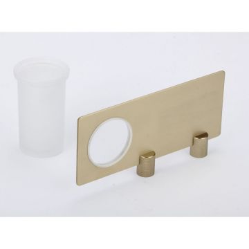 Стакан с настенным держателем Savol S-002158C, матовое золото