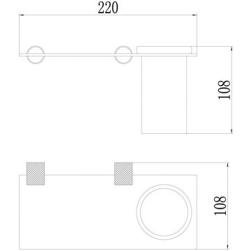 Стакан с настенным держателем Savol S-002158Q, графит