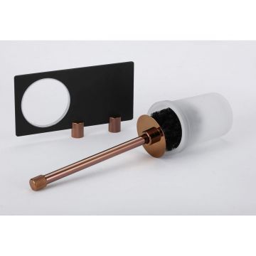 Туалетный ершик с держателем Savol (Савол) S-002194HD, черный/розовое золото