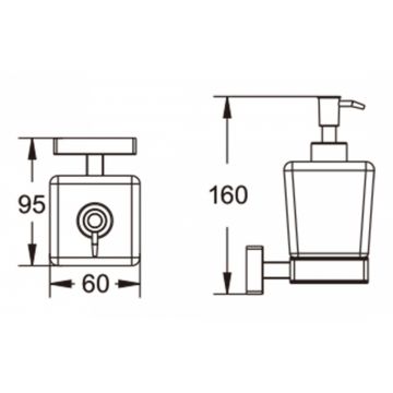 Дозатор для жидкого мыла Vieir (Виеир) V5007-C, черный