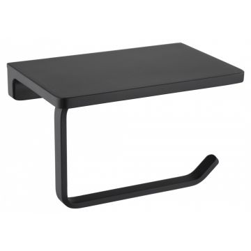 Держатель туалетной бумаги Vieir (Виеир) V5010-C с полкой, черный