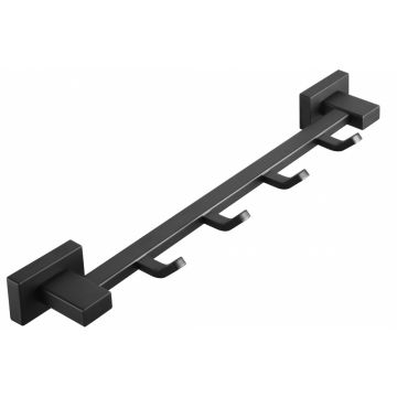 Держатель полотенец Vieir (Виеир) V5015-C с 4-я крючками, черный