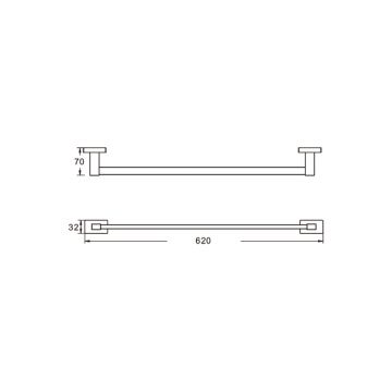 Держатель полотенец Vieir (Вьеир) V5017-C, черный