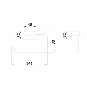 Держатель туалетной бумаги Vieir (Виеир) V5209 без крышки, хром