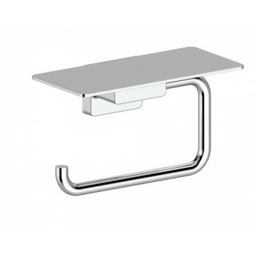 Держатель туалетной бумаги Vieir (Виеир) V5210 с полкой, хром