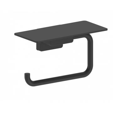 Держатель туалетной бумаги Vieir (Виеир) V5210-C с полкой, черный