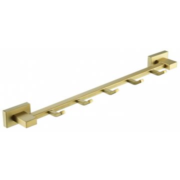 Держатель полотенец Vieir (Виеир) V5016-S с 5-ю крючками, матовое золото