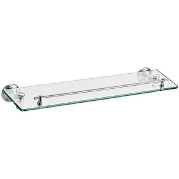 Стеклянная полка Ceramalux (Керамалюкс) Bianco 52011, хром