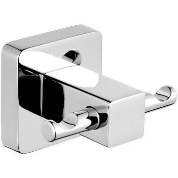 Крючок Ceramalux (Керамалюкс) Quadro 61901 двойной, хром