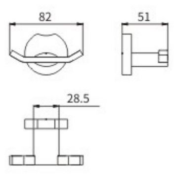Крючок Ceramalux (Керамалюкс) Loft 53901A двойной, хром