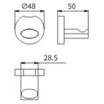 Крючок Ceramalux (Керамалюкс) Loft 53901, хром