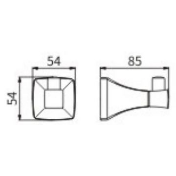 Крючок Ceramalux (Керамалюкс) Domino 95401, хром