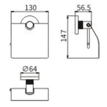Держатель туалетной бумаги Ceramalux (Керамалюкс) Antica 61207-1 с крышкой, золото