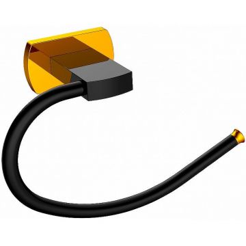 Держатель туалетной бумаги Ceramalux (Керамалюкс) Azzuro 95606, черный,золото