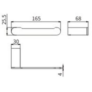 Держатель туалетной бумаги Ceramalux (Керамалюкс) Florenzia 63107, золото матовое