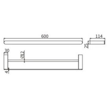 Полотенцедержатель Ceramalux (Керамалюкс) Florenzia 63109 двойной, золото матовое