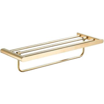 Полка для полотенец Ceramalux (Керамалюкс) Florenzia 63110, золото матовое