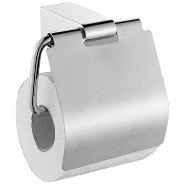Держатель туалетной бумаги Ceramalux (Керамалюкс) Neo 51007 с крышкой, хром