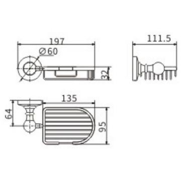 Мыльница Ceramalux (Керамалюкс) Caps 51305, хром