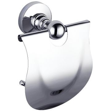 Держатель туалетной бумаги Ceramalux (Керамалюкс) Caps 51307 с крышкой, хром