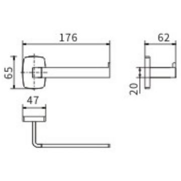 Держатель туалетной бумаги Ceramalux (Керамалюкс) Cube 12607, хром