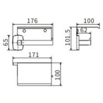 Держатель туалетной бумаги Ceramalux (Керамалюкс) Cube 12607B, хром