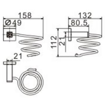 Держатель для фена Ceramalux (Керамалюкс) Venezia 88616-1, хром