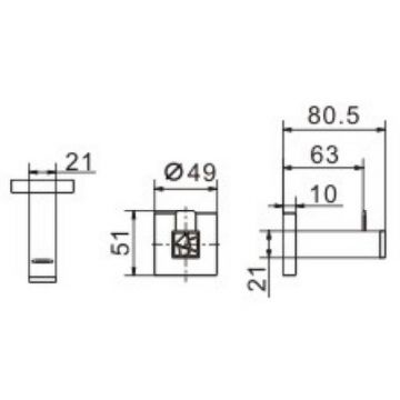 Крючок Ceramalux (Керамалюкс) Venezia 88601-1, хром