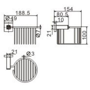 Держатель освежителя воздуха Ceramalux (Керамалюкс) Venezia 88617-1, хром