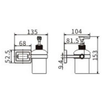 Дозатор для жидкого мыла Ceramalux (Керамалюкс) Gamma 12312, хром