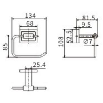 Держатель туалетной бумаги Ceramalux (Керамалюкс) Gamma 12307A, хром