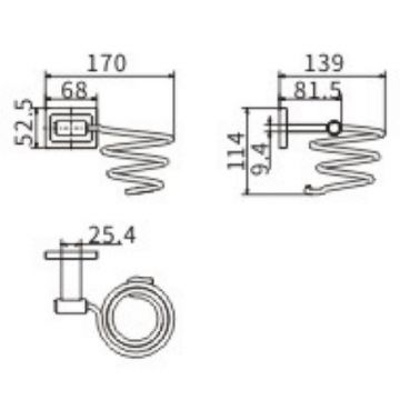Держатель для фена Ceramalux (Керамалюкс) Gamma 12316, хром