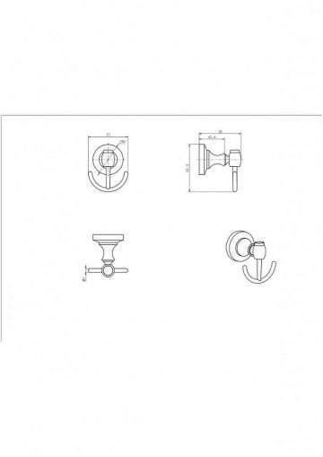 Крючок Ceramalux (Керамалюкс) 52001, хром