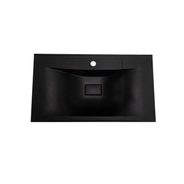 Раковина из искусственного камня BelBagno BB800/450-LV-ART-PR-NERO, 800x450x150 черный матовый