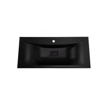 Раковина из искусственного камня BelBagno BB1000/445-LV-ART-PR-NERO, 1000x455x150 черный матовый