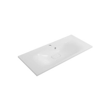 Раковина из литьевого мрамора BelBagno BB1000/450-LV-MR-FT, 1000x450x142 белый