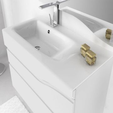 Раковина из искусственного мрамора Cezares (Цезарис) Chic 50159, 91x47 см белый