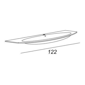 Раковина из искусственного мрамора Cezares (Цезарис) Eden 50178 Bianco, 122x51x14 см белый