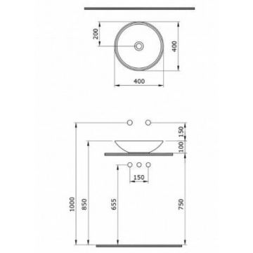 Раковина Bocchi (Боччи) Lucca, база 40 см 1120-022-0125 зеленая